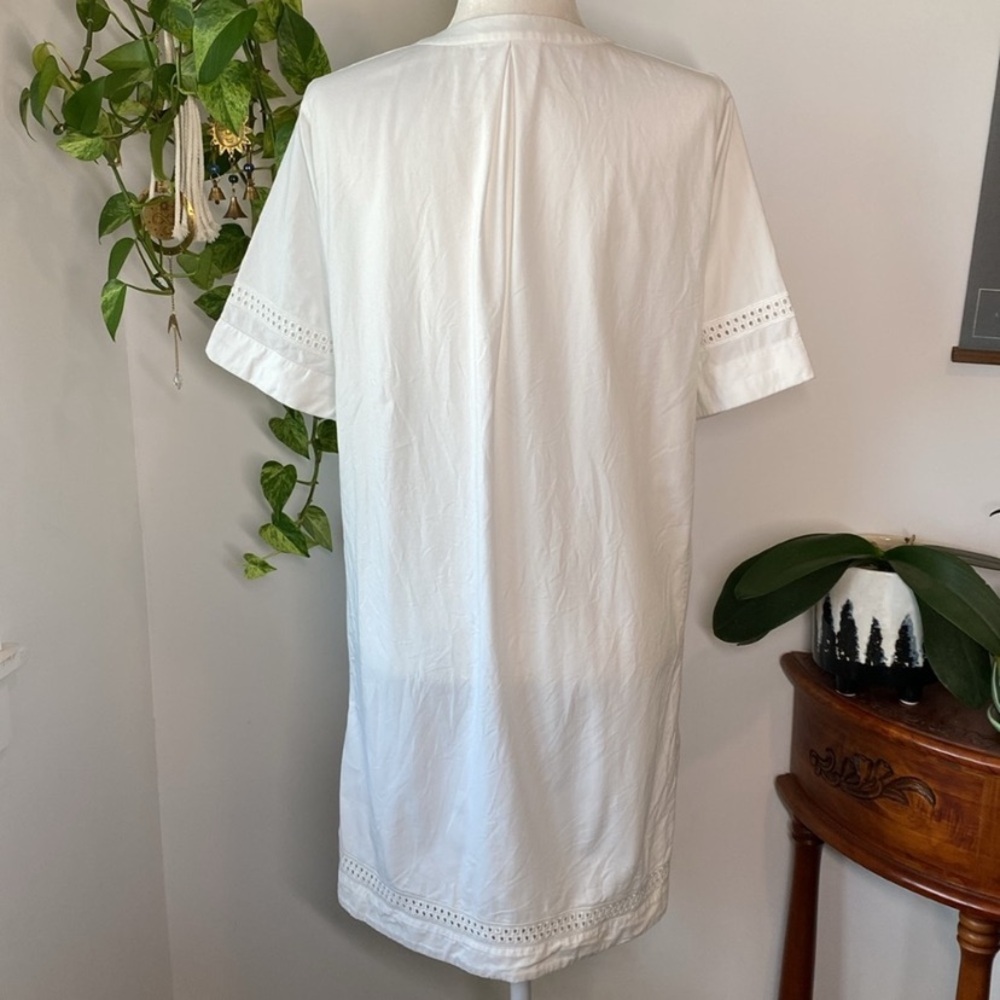 Madewell x Daryl K Beverly Lace Up Dress Pockets Tassels White Kerrigan Eyelet M - Picture 4 of 8